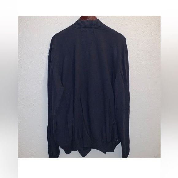 Linksoul Button Henley Cashmere Kissed Sweater with Pockets in Navy Blue Size M - Picture 3 of 12